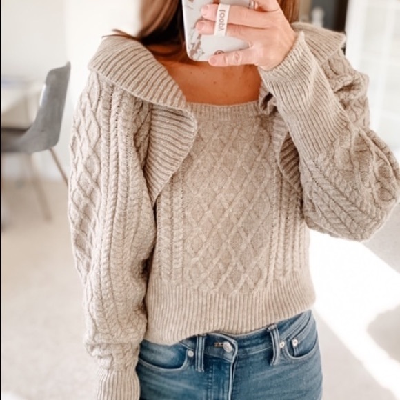 H\u0026M | Sweaters | Hm Flounced Cable Knit 